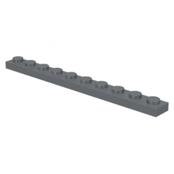 Plaat 1x10 Dark Bluish Gray